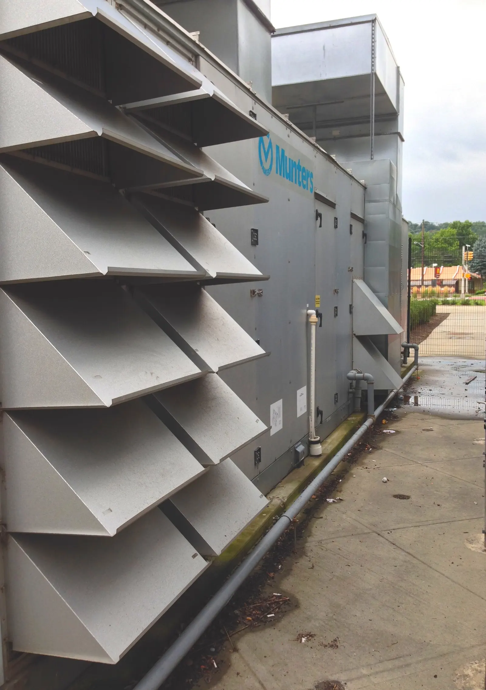 A large commercial dehumidifier used for structural drying. Shown on the Roof leak page for Lakeland, FL.